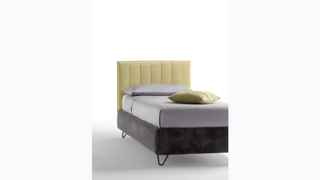 Letto singolo imbottito Twist di Bside