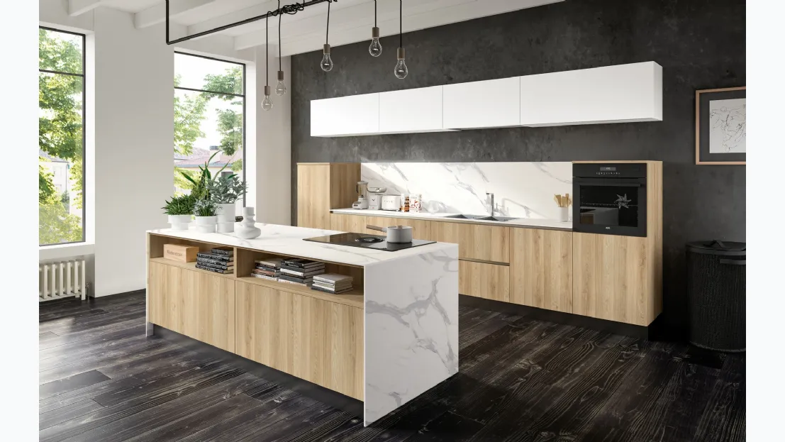 Cucina Moderna con isola Azimut composizione 07 di Essebi