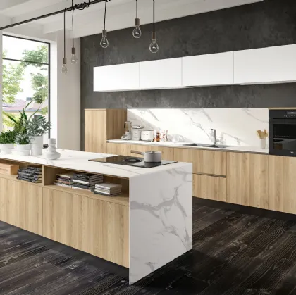 Cucina Moderna con isola Azimut composizione 07 di Essebi