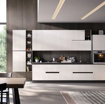 Cucina Moderna Zoe 05 Perla Opaco di Net Cucine